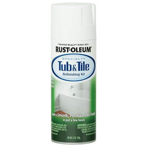 Rust-Oleum 280882 Specialty Tub and Tile Spray Paint, 12-Ounce, White ...