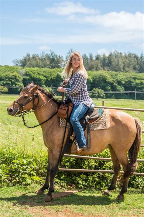 We ride ponies here as much as horses! They're such strong, hardworking animals. Brooke is ...