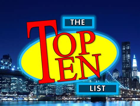 David Letterman Top 10 List Template