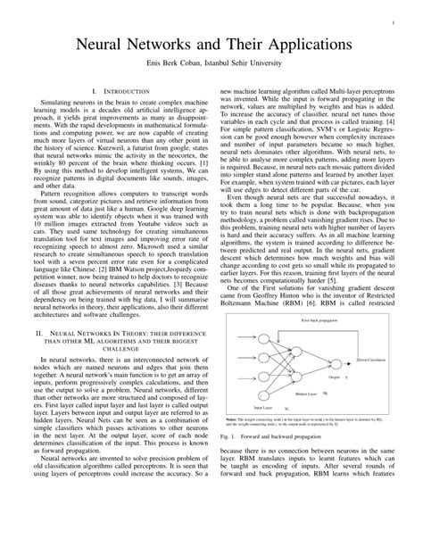 (PDF) Neural Networks and Their Applications