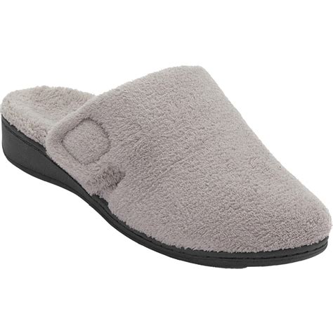 Women's Vionic Gemma Slippers Light Grey Terrycloth – Footwear etc.