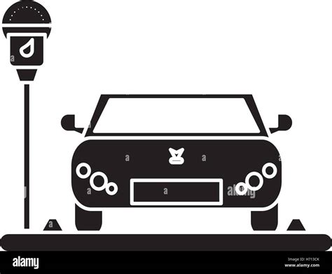 Car vehicle and parking meter design Stock Vector Image & Art - Alamy