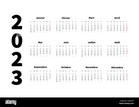 2023 french calendar hi-res stock photography and images - Alamy