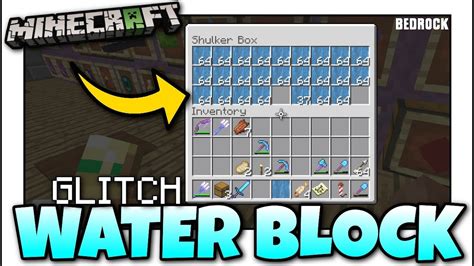 Minecraft - Water Block Glitch - How to Mine Water ! MCPE / Xbox / Switch / Bedrock - YouTube