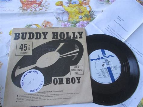 Press RElease! Buddy Holly Oh Boy MCA Records MCA 1368 + UK 7 inch Vinyl Single | Buddy holly ...