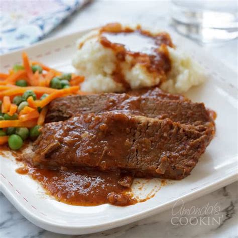 Beef Brisket & Gravy - tender and delicious oven brisket