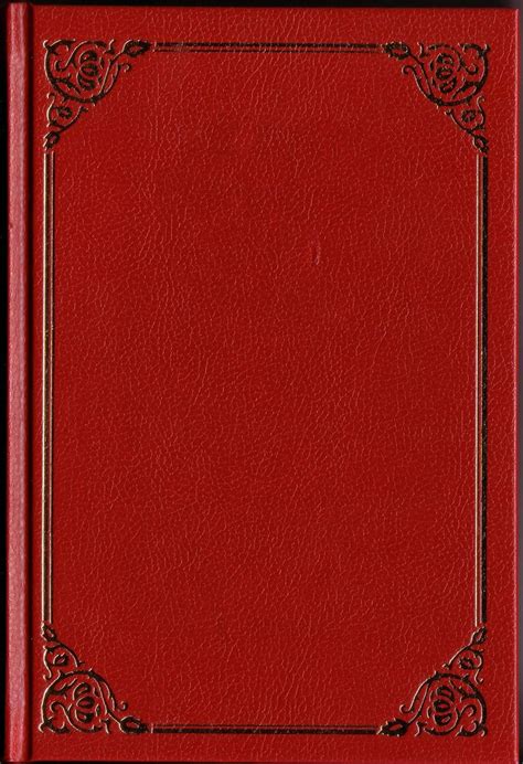 a red leather book with an ornate border