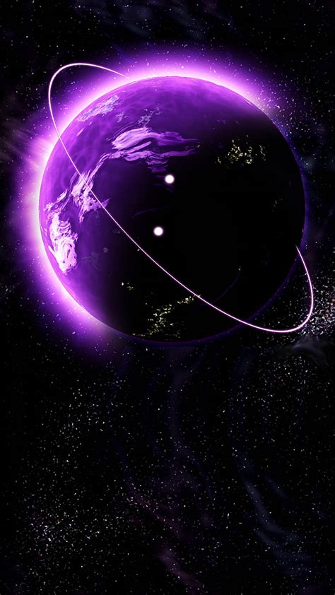 Purple planet, abstracts, corazones, space, HD phone wallpaper | Peakpx