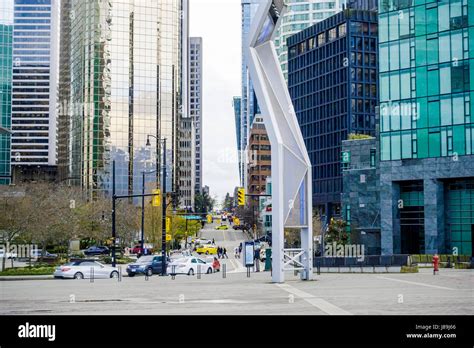 Beautiful street view in Vancouver downtown - VANCOUVER - CANADA ...