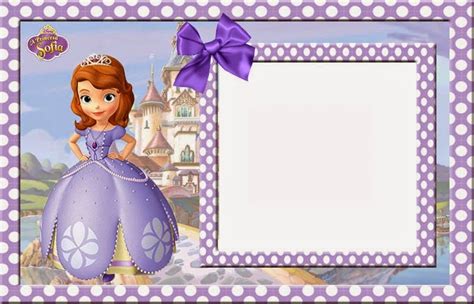 Sofia the First Free Printable Invitations, Cards or Photo Frames. - Oh ...