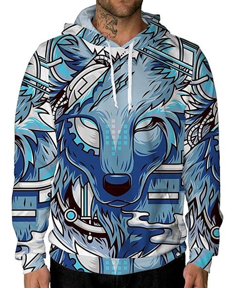 Into The AM Animal Series Long Sleeve Lightweight All Over Print Hoodie ...