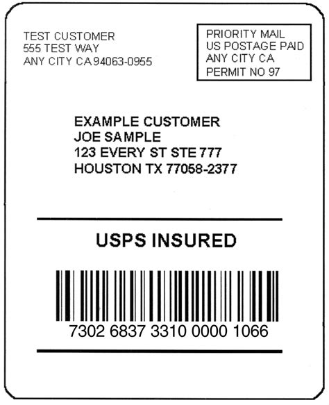 Printable Usps Shipping Label Template