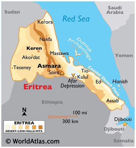 Eritrea Map / Geography of Eritrea / Map of Eritrea - Worldatlas.com