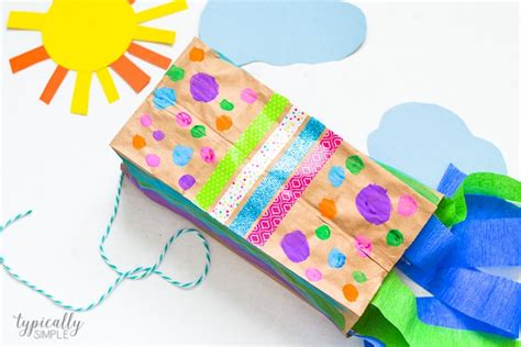 Paper Bag Kite Craft - Typically Simple