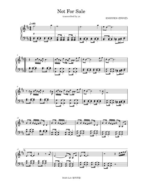 Not For Sale – ENHYPEN Sheet music for Piano (Solo) | Musescore.com