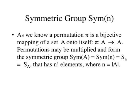 PPT - Symmetric Group Sym(n) PowerPoint Presentation, free download ...