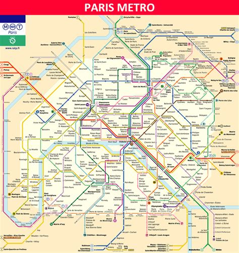 Paris Metro Map 2018 - Timetable, Ticket Price, Tourist Information
