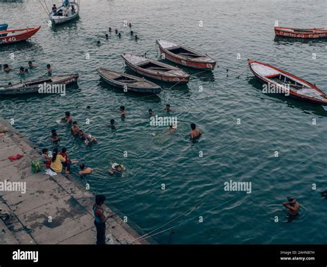 Varanasi Ghats in India Stock Photo - Alamy