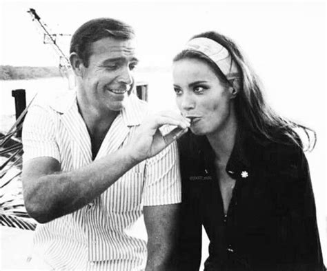 Behind the scenes of THUNDERBALL: Sean Connery and Claudine Auger Sean Connery James Bond, James ...