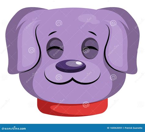 Happy Purple Cartoon Dog Vector Illustartion Stock Vector ...