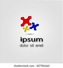 Jigsaw Square Vector Logo Design Template Stock Vector (Royalty Free) 207781663 | Shutterstock