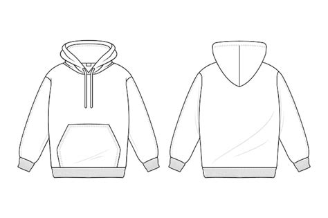 Free Vector | Hand drawn hoodie outline illustration