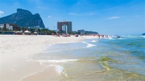 View of Barra Da Tijuca Beach in Rio De Janeiro Stock Photo - Image of ...