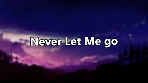 Never Let Me Go (lyrics) - YouTube