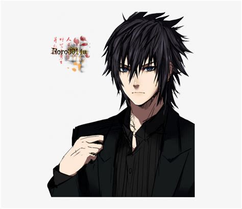 Noctis Lucim Caelum - Anime Boy Black Hair Transparent PNG - 500x626 - Free Download on NicePNG