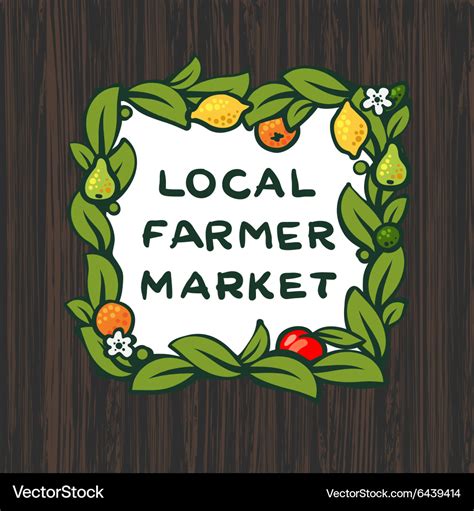 Local farmer market farm logo design Royalty Free Vector