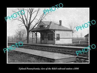 OLD 8x6 HISTORIC PHOTO OF UPLAND PENNSYLVANIA THE B&O RAILROAD STATION ...