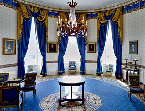 White House Blue Room after the Nixon period. | Architecture | Pinterest | Blue rooms, White ...