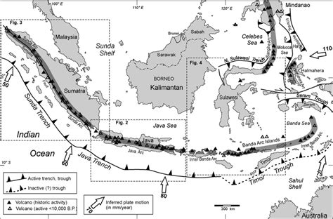 Principal geographical features of Indonesia showing important plate... | Download Scientific ...