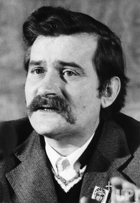 Photo: Lech Walesa, founder of the Solidarity movement in Poland ...