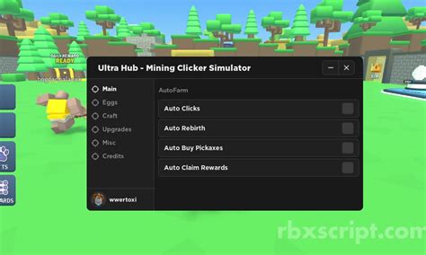 Mining Clicker Simulator [GUI - Auto Clicks, Auto Rebirth & More!] Scripts | RbxScript