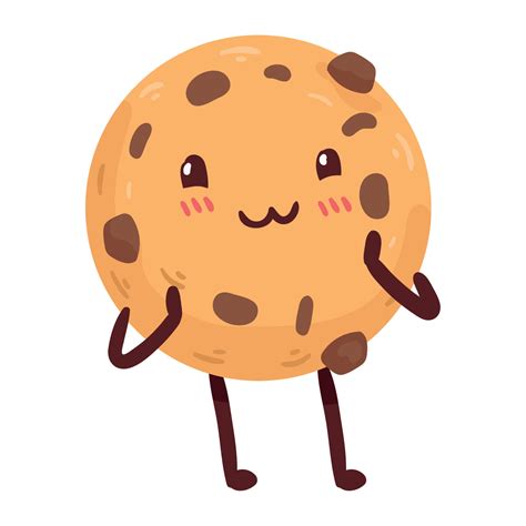 cookie kawaii food 10528093 Vector Art at Vecteezy