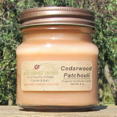 CEDARWOOD PATCHOULI CANDLE Cedar Wood Candles Patchouli | Etsy