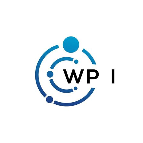 WPI letter technology logo design on white background. WPI creative ...