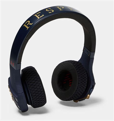 The Rock Under Armour Headphones Now Available in Navy Gold | FighterXFashion.com