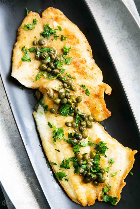 Sole Piccata ~ Petrale sole fillets, dusted in flour, sautéed in olive oil and served with a ...