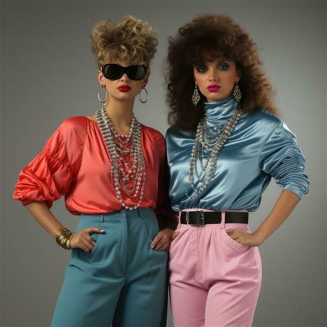 Girls in 80s fashion clothes 31711157 Stock Photo at Vecteezy