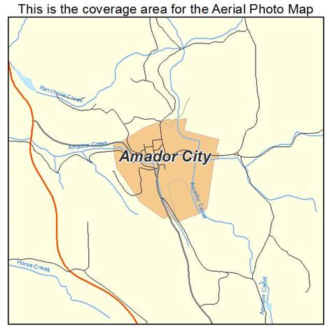 Aerial Photography Map of Amador City, CA California