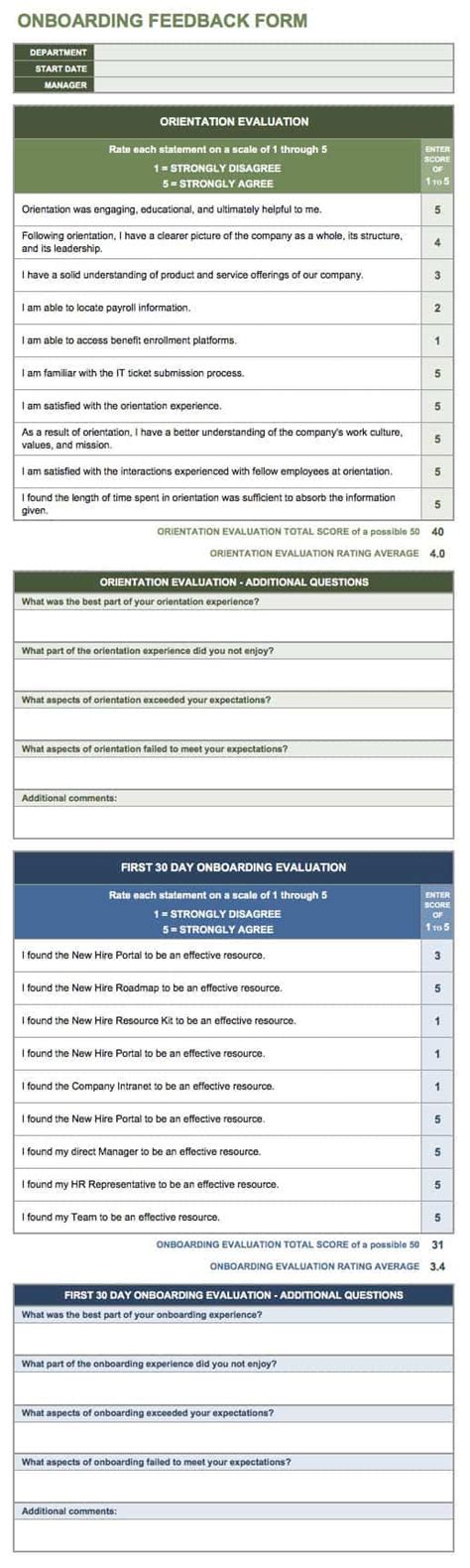 Employee Onboarding Survey Template