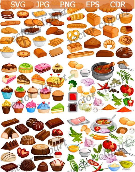 Food SVG, Food Clipart, Food Shirt Svg, Food Vector, Silhouette ...