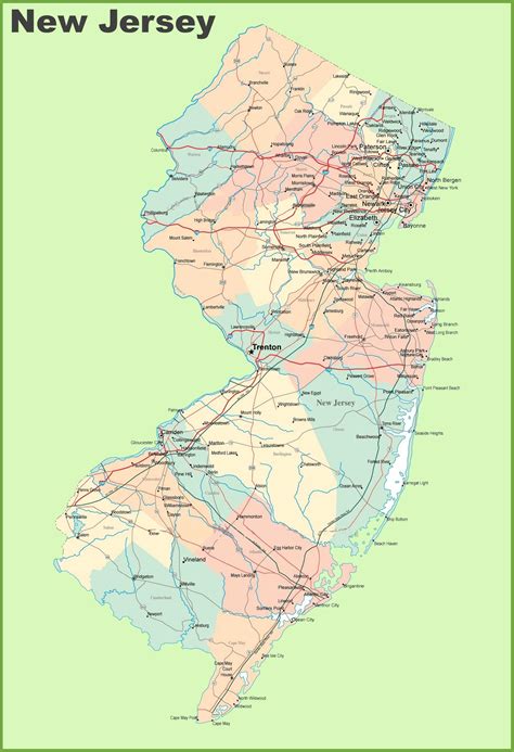 Map of New Jersey | State Map of USA | United States Maps