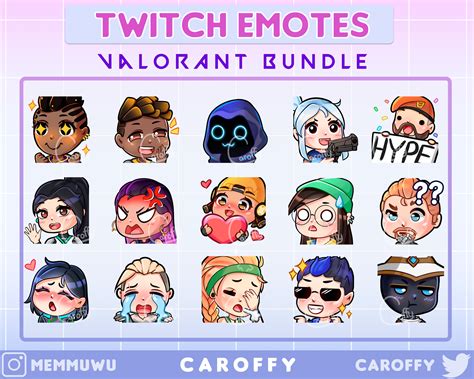 HUGE 15x Valorant Emote Bundle Twitch, Discord, Youtube - Etsy