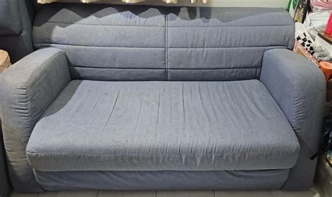 Grey Fabric 2-seater Sofa Bed - Unearth Store