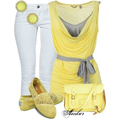 Yellow. White. | Fashion, Style, Womens fashion