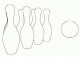 Ten Bowling Pins Coloring Page Free Printable Pages sketch template