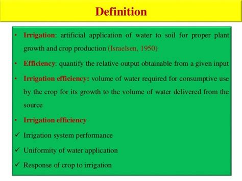 Management practices to improve irrigation efficiency